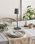 Miniatyrbilde 4 av 11: Trådløs bordlampe Mørkegrå Metall 37 cm LED Oppladbar RGB-funksjon Moderne design Bærbar lampe Trådløs belysning