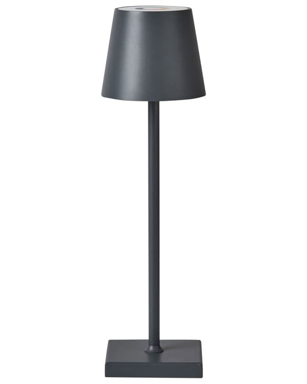 Trådløs bordlampe Mørkegrå Metall 37 cm LED Oppladbar RGB-funksjon Moderne design Bærbar lampe Trådløs belysning