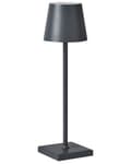 Miniatyrbilde 6 av 11: Trådløs bordlampe Mørkegrå Metall 37 cm LED Oppladbar RGB-funksjon Moderne design Bærbar lampe Trådløs belysning