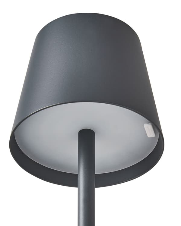Trådløs bordlampe Mørkegrå Metall 37 cm LED Oppladbar RGB-funksjon Moderne design Bærbar lampe Trådløs belysning