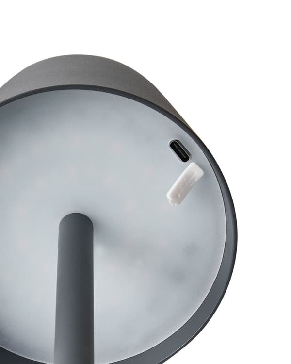 Trådløs bordlampe Mørkegrå Metall 37 cm LED Oppladbar RGB-funksjon Moderne design Bærbar lampe Trådløs belysning