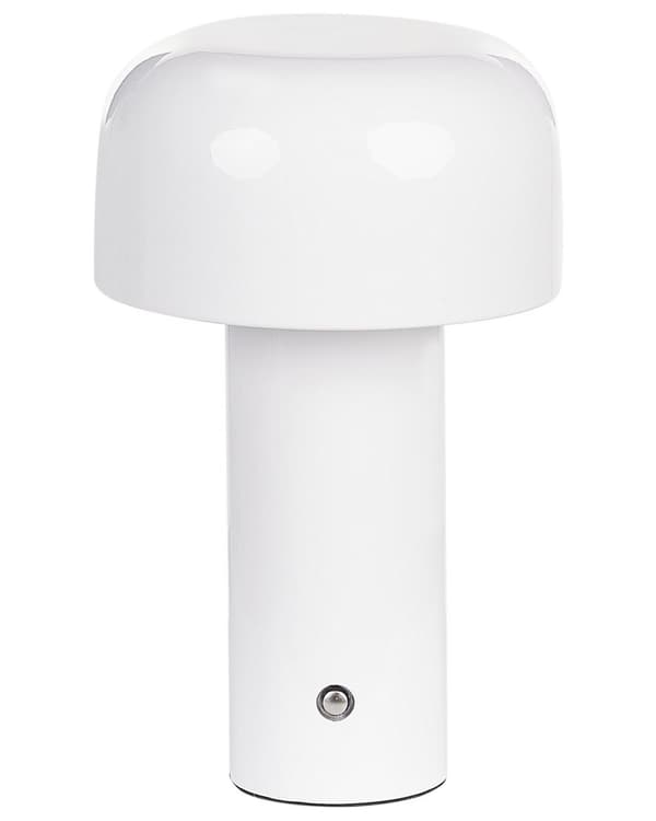Trådløs bordlampe Hvit Metall 21 cm LED Oppladbar USB Justerbart lys Moderne design Utendørs- og innendørsbruk Bærbar lampe Belysning