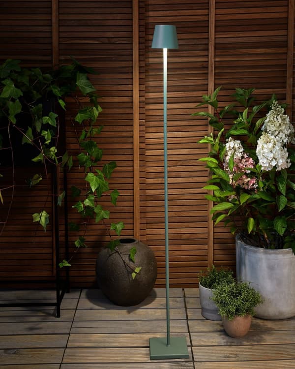 Trådløs gulvlampe Grønn Jern 131 cm LED Oppladbar Justerbart lys Moderne design Utendørs- og innendørsbruk Bærbar lampe Belysning
