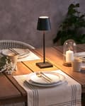 Miniatyrbilde 2 av 11: Trådløs bordlampe Svart Aluminium 38 cm LED Oppladbar USB Berøringsbryter Justerbart lys Moderne design Bærbar lampe Utendørs Innendørs