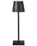 Miniatyrbilde 1 av 11: Trådløs bordlampe Svart Aluminium 38 cm LED Oppladbar USB Berøringsbryter Justerbart lys Moderne design Bærbar lampe Utendørs Innendørs