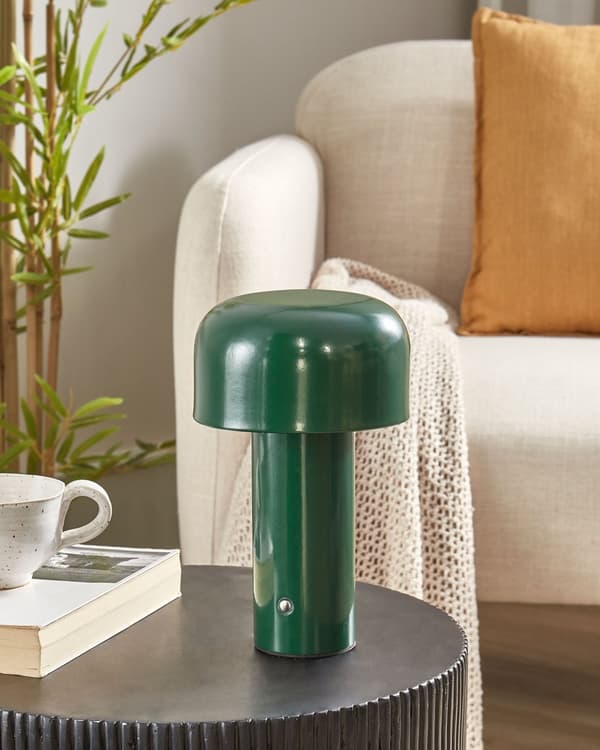 Trådløs bordlampe Grønn Metall 21 cm LED Oppladbar USB Justerbart lys Moderne design Utendørs- og innendørsbruk Bærbar lampe Belysning