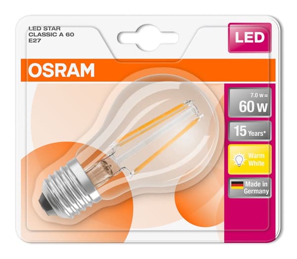 LED Retro Standard 8W/827 60W frostet E27 sokkel
