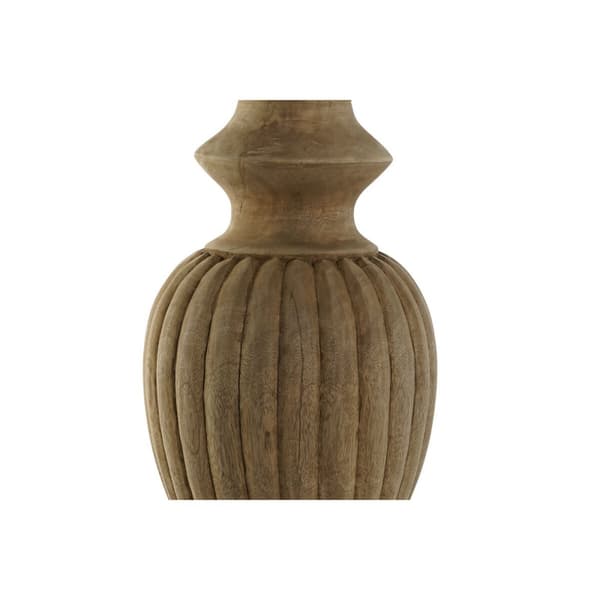 Bordslampa Home ESPRIT Naturell Jute Trä 50 W 220 V 44 X 44 X 91 cm