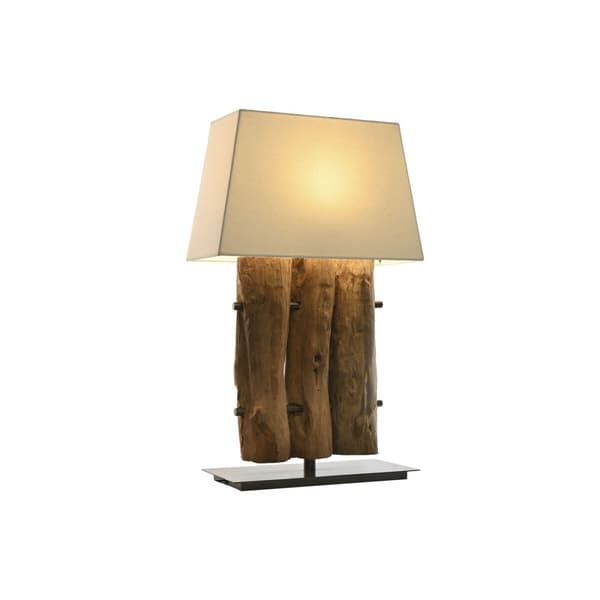 Bordslampa Home ESPRIT Järn teakträ 40 X 20 X 80 cm