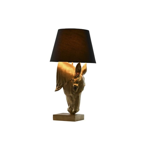 Bordslampa Home ESPRIT Svart Gyllene Harts 50 W 220 V 30 x 30 x 59 cm