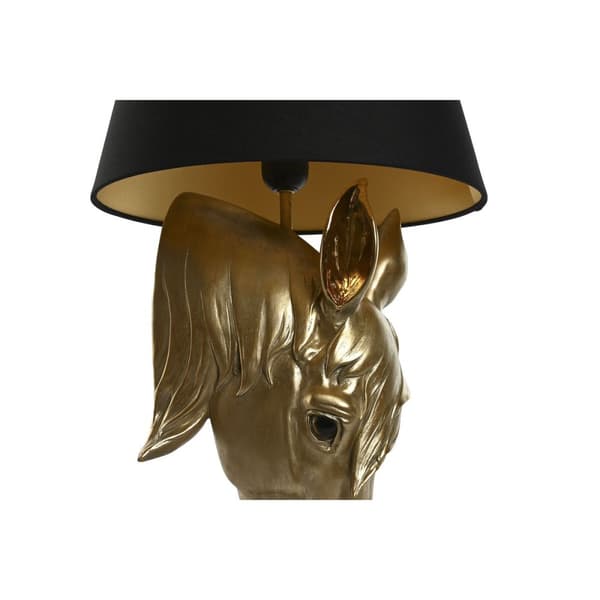 Bordslampa Home ESPRIT Svart Gyllene Harts 50 W 220 V 30 x 30 x 59 cm