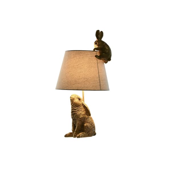 Bordslampa Home ESPRIT Beige Gyllene Harts 50 W 220 V 30 x 30 x 58 cm