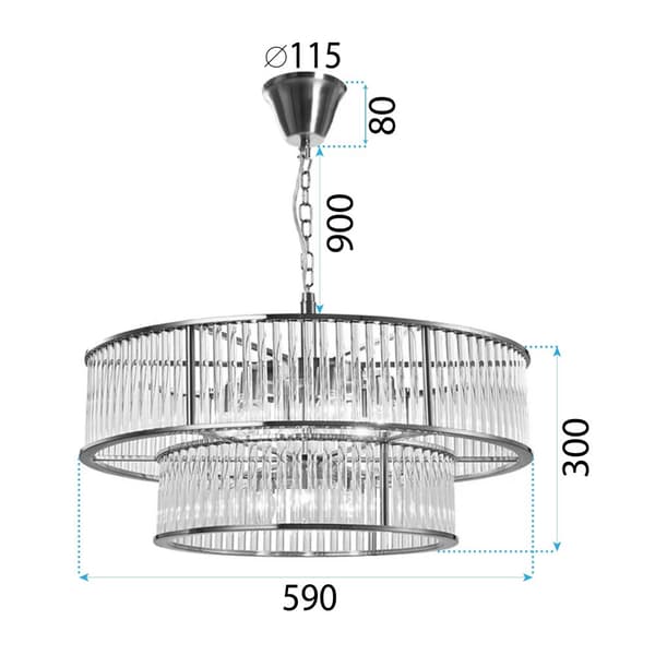 Taklampa Pendel App1562-8Cp Gold