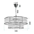 Miniatyrbild 8 av 8: Taklampa Pendel App1562-8Cp Gold