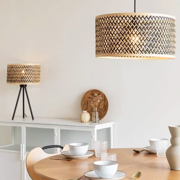 Loftlampe PendelBoho App1543-1Cp Beige