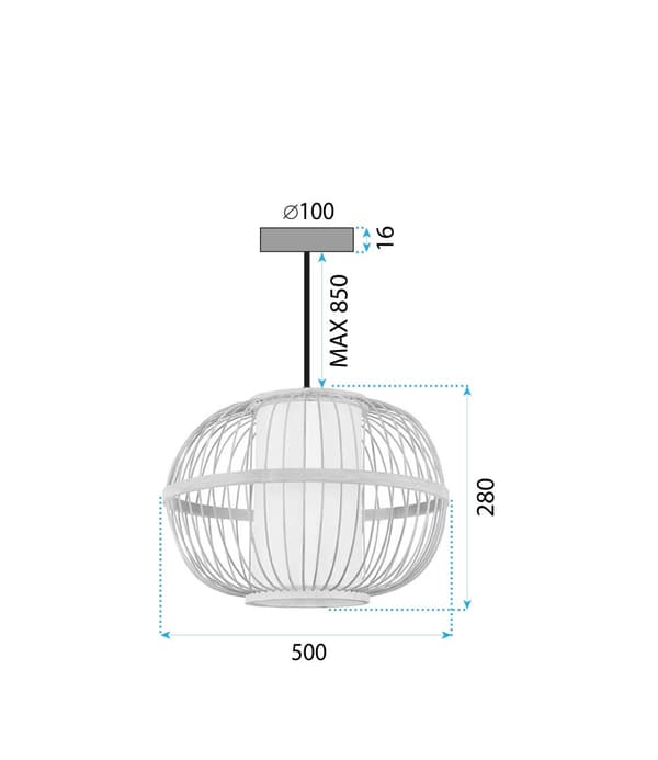Taklampa PendelBoho App1632-1Cp Beige