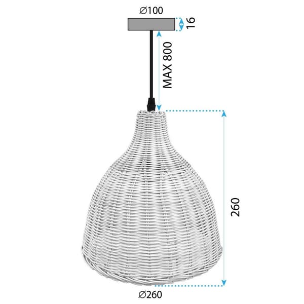 Taklampa PendelBoho App1645-1Cp Beige