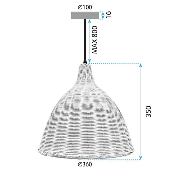 Taklampa PendelBoho App1647-1Cp Beige
