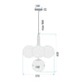 Miniatyrbillede 7 af 7: Loftlampe Pendel App1574-5Cp Gold White
