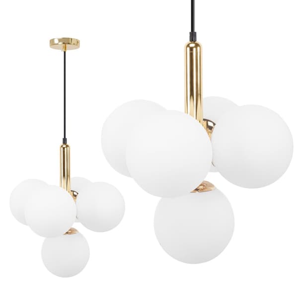 Loftlampe Pendel App1574-5Cp Gold White