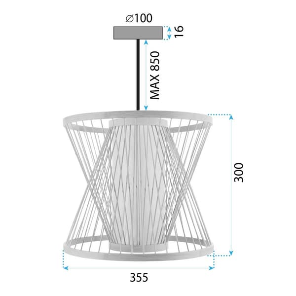 Taklampa Pendel App1630-1Cp Beige