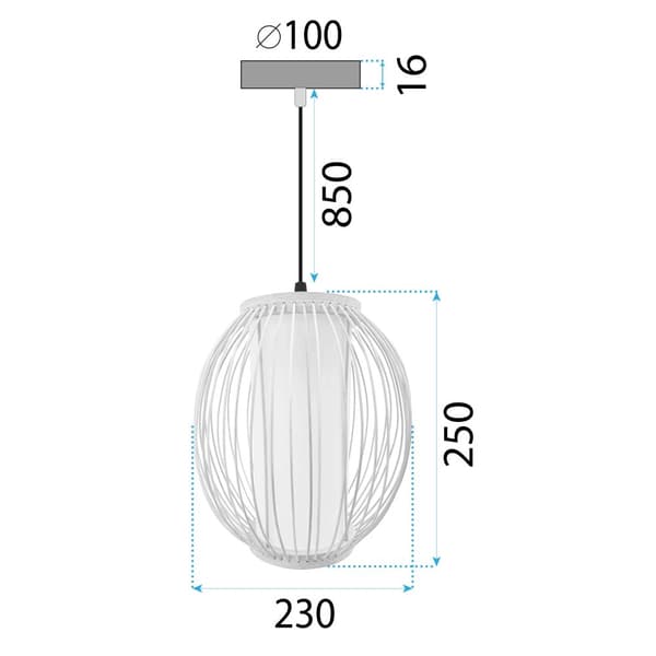 Loftlampe Pendel App1634-1Cp Brown