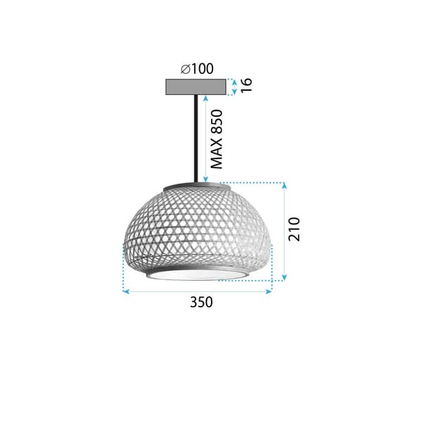 Loftlampe Pendel App1648-1Cp Brown