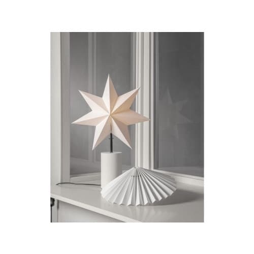 Lampa Stila stjärna/skärm 50x35cm vit