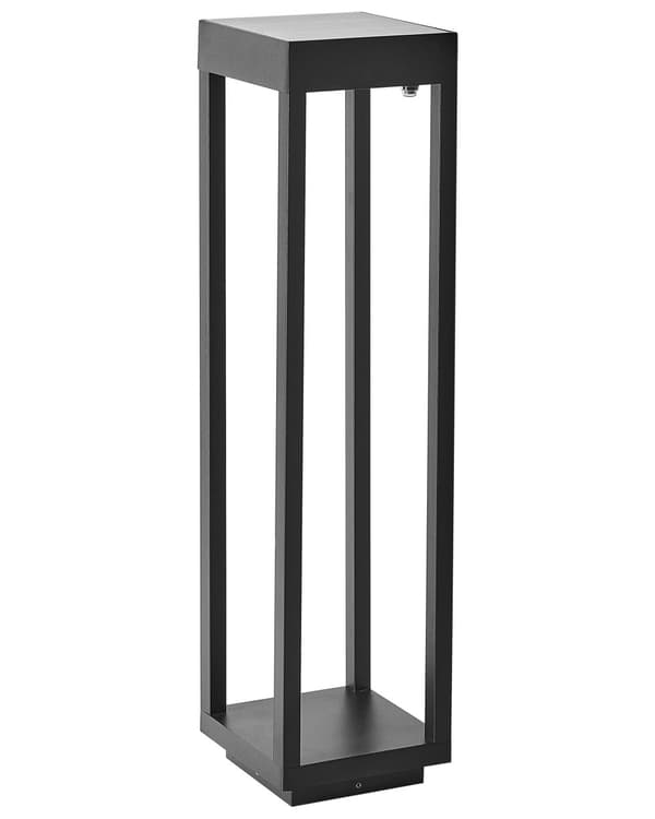 Havelampe Sort H 60 cm Udendørs Pullert Lampe LED lys Sokkelampe Langs Indkørsel Bedlampe Solar Solceller Belysning