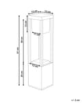 Miniatyrbillede 3 af 9: Havelampe Sort H 60 cm Udendørs Pullert Lampe LED lys Sokkelampe Langs Indkørsel Bedlampe Solar Solceller Belysning