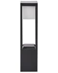 Miniatyrbillede 5 af 9: Havelampe Sort H 60 cm Udendørs Pullert Lampe LED lys Sokkelampe Langs Indkørsel Bedlampe Solar Solceller Belysning