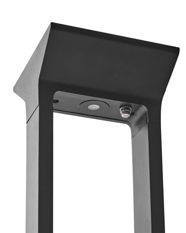 Havelampe Sort H 60 cm Udendørs Pullert Lampe LED lys Sokkelampe Langs Indkørsel Bedlampe Solar Solceller Belysning