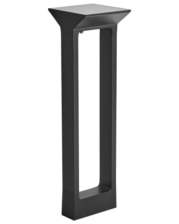 Havelampe Sort H 60 cm Udendørs Pullert Lampe LED lys Sokkelampe Langs Indkørsel Bedlampe Solar Solceller Belysning