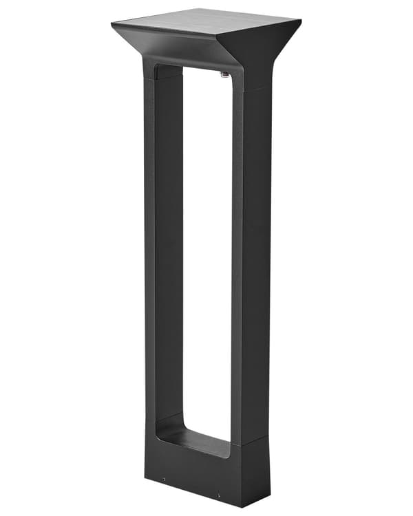 Hage LED-pollarlampe Svart Metall 60 cm Stolpelampe Belysning Solcellepanel