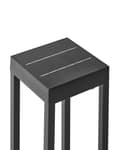 Miniatyrbilde 6 av 9: Hage Solar LED Pullertlampe Svart Metall 60 cm Stolpelampe med Fjernstyrt Solcellepanel