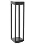 Miniatyrbilde 1 av 9: Hage Solar LED Pullertlampe Svart Metall 60 cm Stolpelampe med Fjernstyrt Solcellepanel