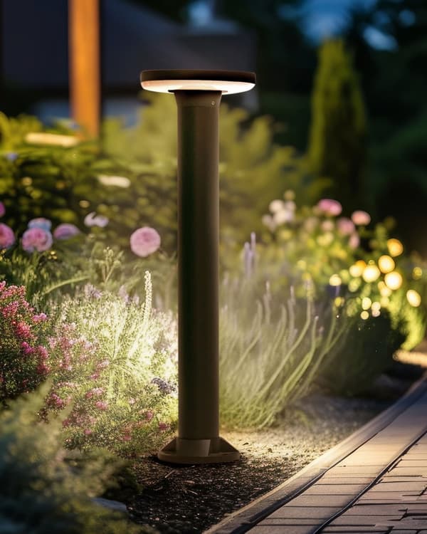 Pullertlampe Svart Metall 60 cm LED Solcelle Moderne stil Utelys Utendørs belysning