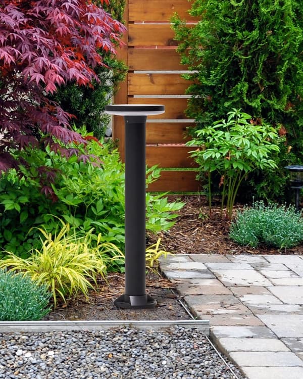Pullertlampe Svart Metall 60 cm LED Solcelle Moderne stil Utelys Utendørs belysning