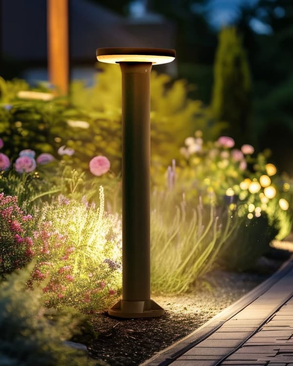Pullertlampe Svart Metall 60 cm LED Solcelle Moderne stil Utelys Utendørs belysning