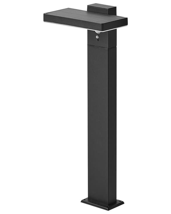 Hage Solar LED Pullertlampe Svart Metall 50 cm Stolpelampe Stibelysning Bevegelsessensor Solcellepanel
