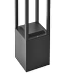 Miniatyrbilde 7 av 9: Pullertlampe Svart Metall 60 cm LED Solcellepanel Stolpelampe Moderne stil Utelys Belysning