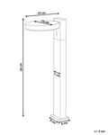 Miniatyrbilde 3 av 10: Hage Solar LED Pullertlampe Svart Metall 50 cm Stolpelampe Stibelysning Bevegelsessensor Solcellepanel