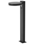 Miniatyrbilde 5 av 10: Hage Solar LED Pullertlampe Svart Metall 50 cm Stolpelampe Stibelysning Bevegelsessensor Solcellepanel