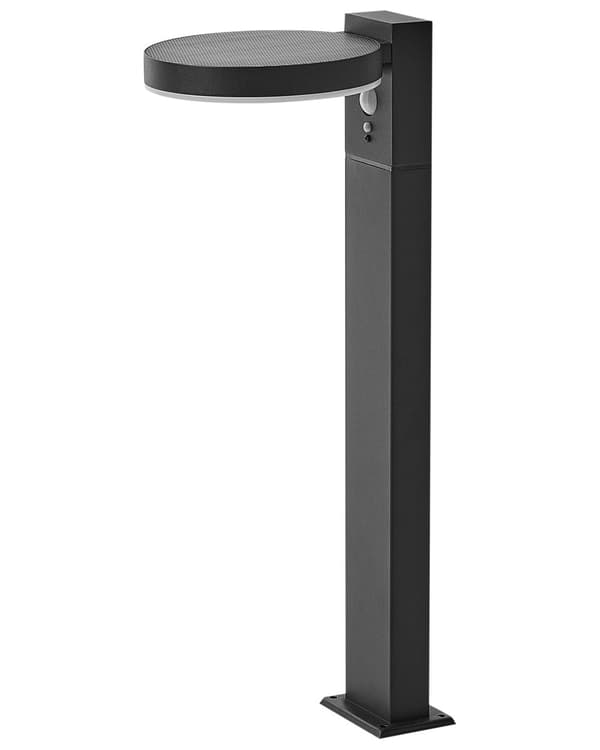 Hage Solar LED Pullertlampe Svart Metall 50 cm Stolpelampe Stibelysning Bevegelsessensor Solcellepanel