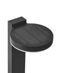 Miniatyrbilde 6 av 10: Hage Solar LED Pullertlampe Svart Metall 50 cm Stolpelampe Stibelysning Bevegelsessensor Solcellepanel