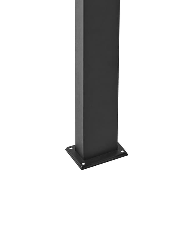 Hage Solar LED Pullertlampe Svart Metall 50 cm Stolpelampe Stibelysning Bevegelsessensor Solcellepanel
