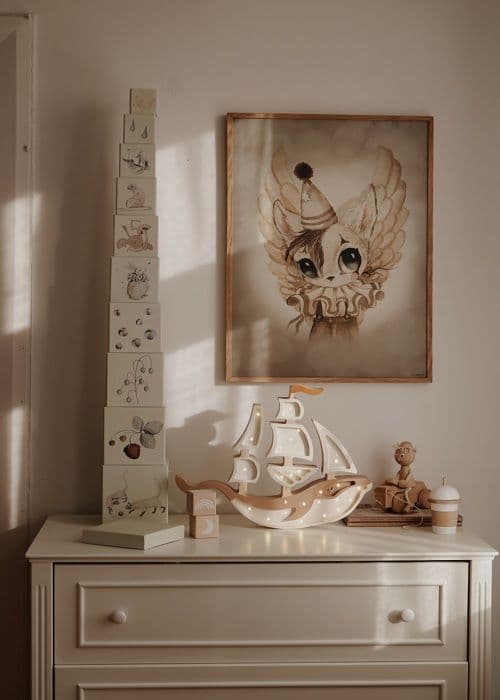 Little Lights - Brown Ship Nightlight Lamp