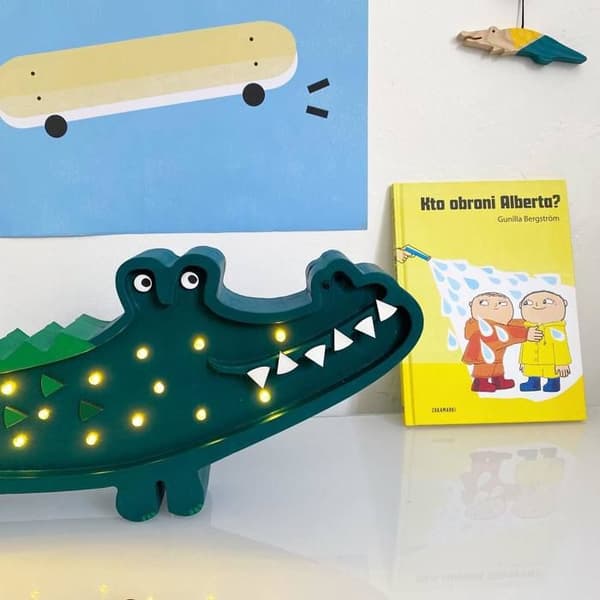 Little Lights - Grön krokodil nattlampa