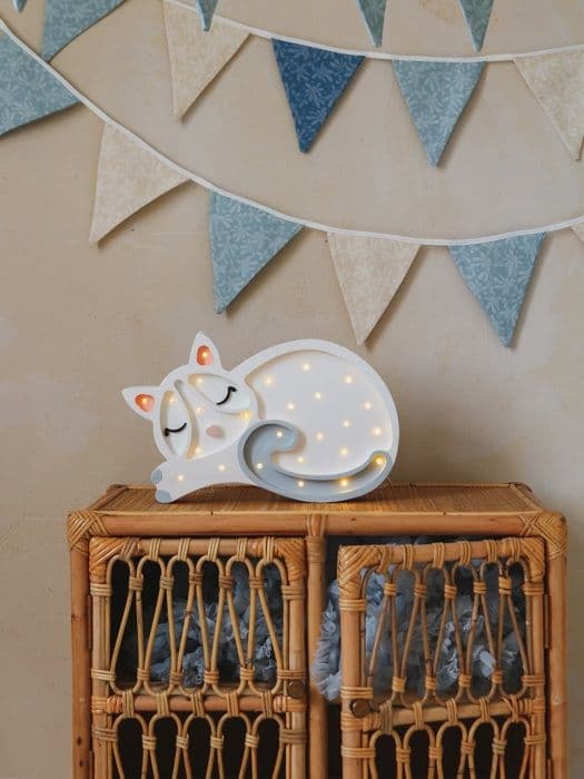 Little Lights - White Cat Night Light