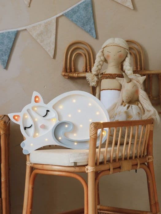 Little Lights - White Cat Night Light